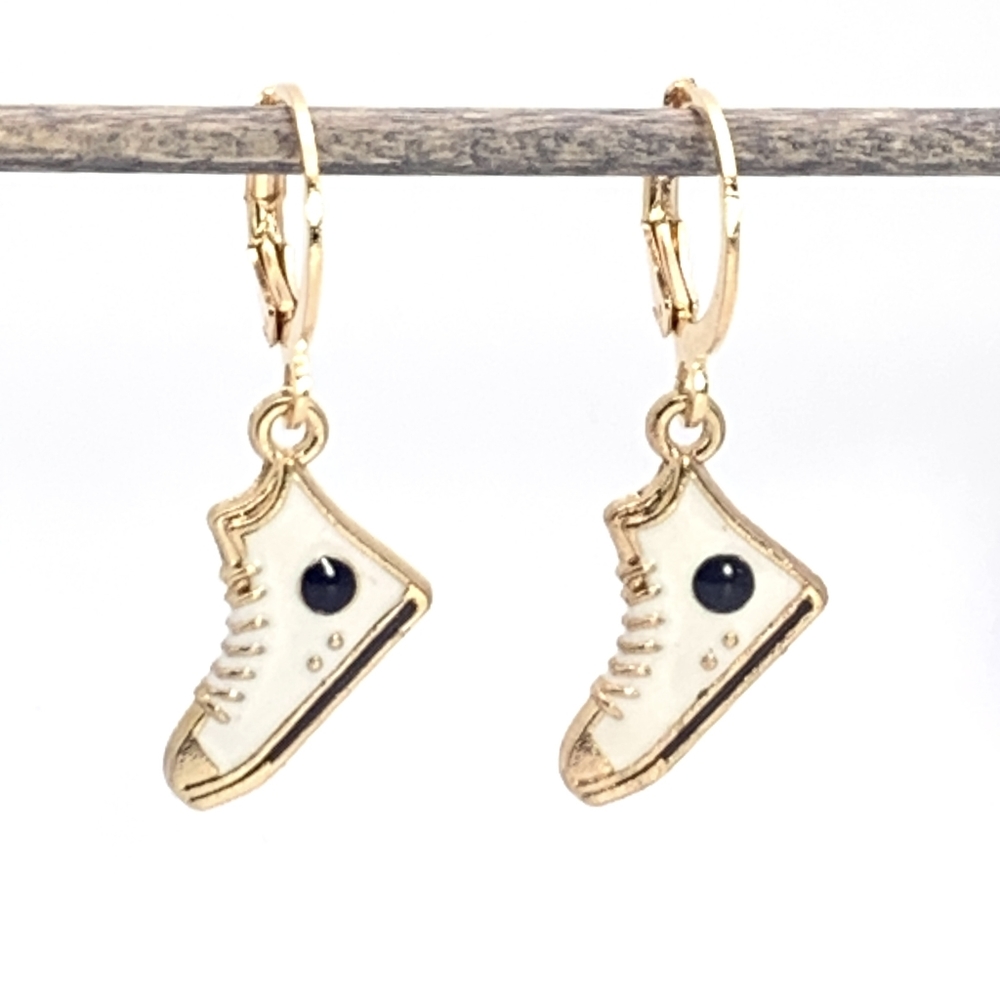 Small Enamel Sneaker Earrings